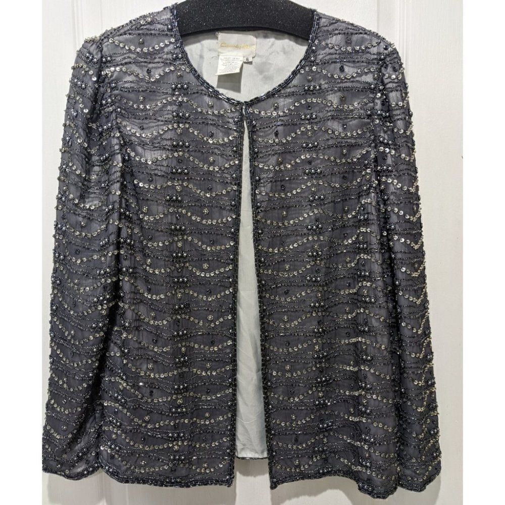 CASSANDRA Stone | Silk Beaded Jacket